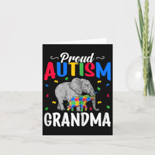 Proud Autismus Oma - Autistische Elefantenkünstler Karte