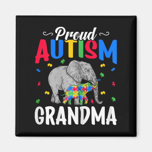 Proud Autismus Oma - Autistische Elefantenkünstler Magnet