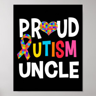 Proud Autismus Onkel Autismus Bewusstsein Autistis Poster