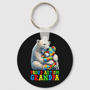 Proud Autismus Opa Bären Autismus Bewusstsein Auti Schlüsselanhänger