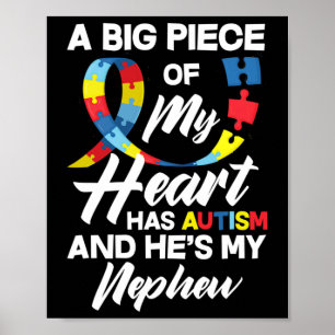 Proud Autismus Tante Onkel Autistic Nephew Autism  Poster