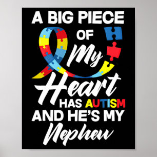 Proud Autismus Tante Onkel Autistic Nephew Autism  Poster