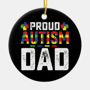 Proud Autismus Vater Awareness Autistic Family Keramik Ornament