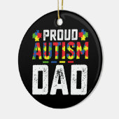 Proud Autismus Vater Awareness Autistic Family Keramik Ornament (Links)