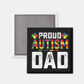 Proud Autismus Vater Awareness Autistic Family Magnet (Vorderseite/Rückseite)