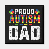 Proud Autismus Vater Awareness Autistic Family Magnet (Vorne)