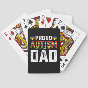 Proud Autismus Vater Awareness Autistic Family Spielkarten