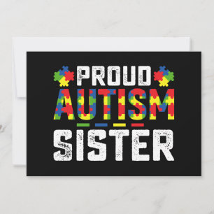 Proud Autisse Sister Awareness Autistic Family Einladung