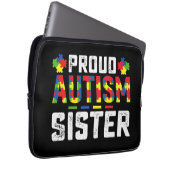 Proud Autisse Sister Awareness Autistic Family Laptopschutzhülle (Vorne Rechts)
