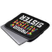 Proud Autisse Sister Awareness Autistic Family Laptopschutzhülle (Vorne Knopf)