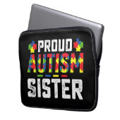 Proud Autisse Sister Awareness Autistic Family Laptopschutzhülle (Vorderseite Links)