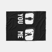 Proud Badminton Player Men Shuttle Funny Badminton Fleecedecke (Vorderseite (Horizontal))