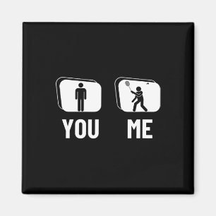 Proud Badminton Player Men Shuttle Funny Badminton Magnet