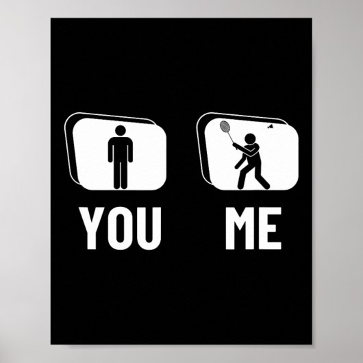 Proud Badminton Player Men Shuttle Funny Badminton Poster (Vorne)