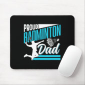 Proud Badminton Vater Lover Player Team Match Vate Mousepad (Mit Mouse)