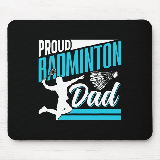 Proud Badminton Vater Lover Player Team Match Vate Mousepad (Vorne)