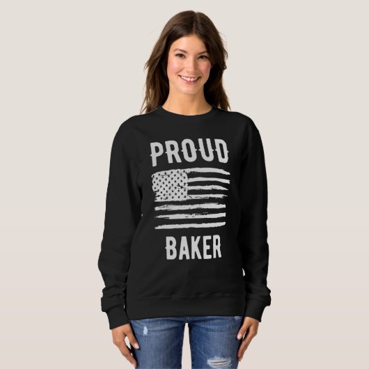 Proud Baker Profession American Flag Sweatshirt (Vorne ganz)