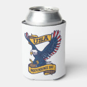 Proud Bald Adler 4. Juli Tag Dosenkühler (Kanne Vorderseite)