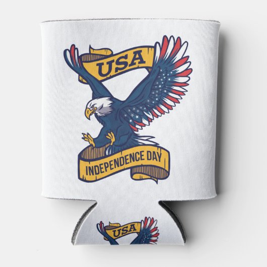 Proud Bald Adler 4. Juli Tag Dosenkühler (Vorderseite)