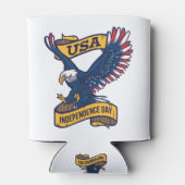 Proud Bald Adler 4. Juli Tag Dosenkühler (Rückseite)