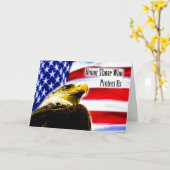 Proud Bald Eagle General Veterans Day Greycard Karte (Gelbe Blume)