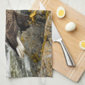 Proud Bald Eagle Geschirrtuch (Viertel Falte)