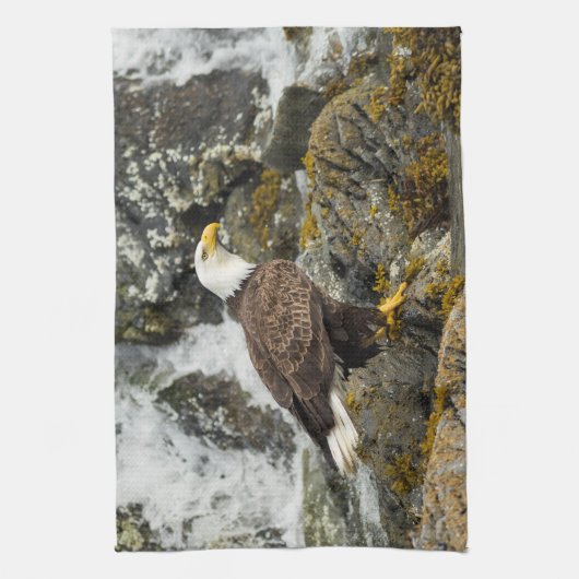 Proud Bald Eagle Geschirrtuch (Vertikal)