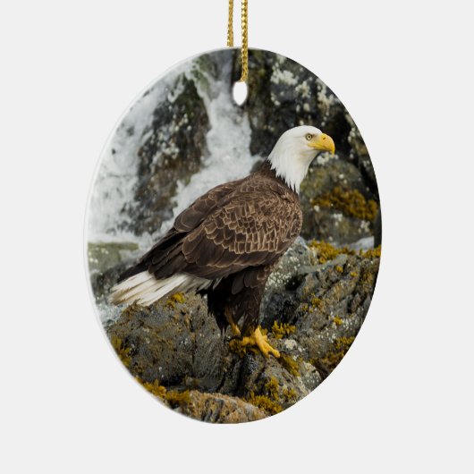 Proud Bald Eagle Keramik Ornament (Rechts)