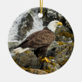 Proud Bald Eagle Keramik Ornament (Vorne)