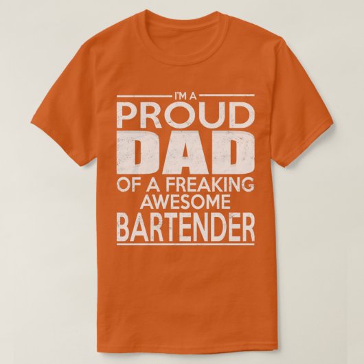 Proud Barkeeper Vater T-Shirt (Design vorne)