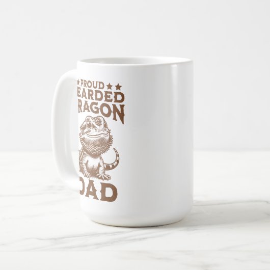 Proud Bartded Dragon Vater Reptil Lover Kaffeetasse (Vorderseite Links)