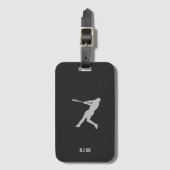 Proud Baseball Batter Silhouette Gepäckanhänger (Vorderseite Vertikal)