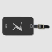 Proud Baseball Batter Silhouette Gepäckanhänger (Vorderseite (Horizontal))