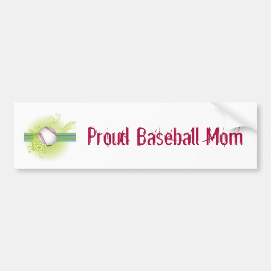 Proud-Baseball-Mama Autoaufkleber (Vorne)