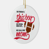 Proud Baseball Mama Foto Keramik Ornament (Rechts)