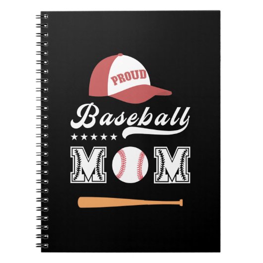 Proud-Baseball-Mama Notizblock (Vorderseite)