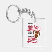 Proud-Baseball-Mama Schlüsselanhänger (Vorderseite links)