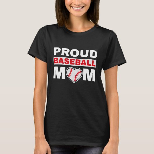 Proud Baseball mom T-Shirt (Vorderseite)