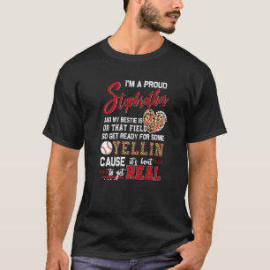 Proud Baseball Stepbruder Baseball Familie Matchin T-Shirt