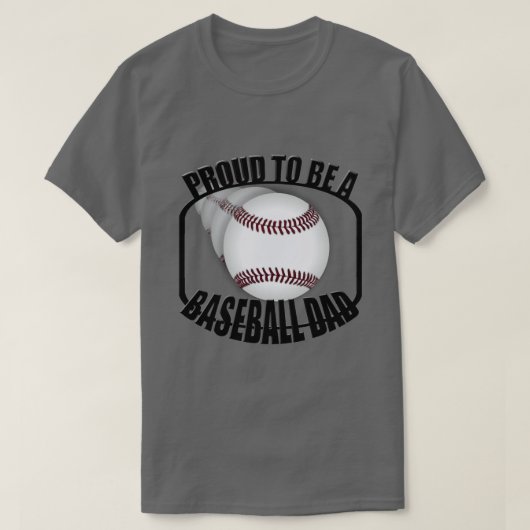Proud Baseball Vater Männer's Charcoal Basic T - S T-Shirt (Design vorne)
