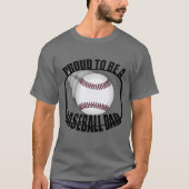 Proud Baseball Vater Männer's Charcoal Basic T - S T-Shirt (Vorderseite)