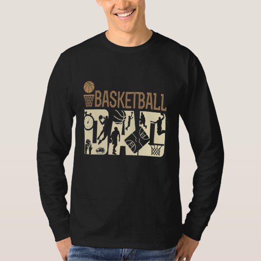 Proud basketball dad daddy father's day basket dr T-Shirt (Vorderseite)
