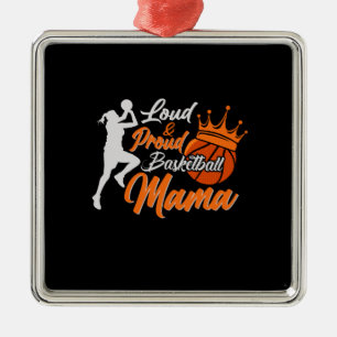 Proud Basketball Mama Ornament Aus Metall