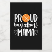 Proud Basketball Mama Weinetikett (Einzelnes Label)