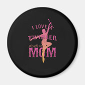Proud Baton Twirler Mama Majorette Mutter I Liebe Magnet (Vorne)