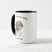 Proud Beagle Mama Personalisiert Hunde Foto Kaffee Tasse (Vorderseite Links)