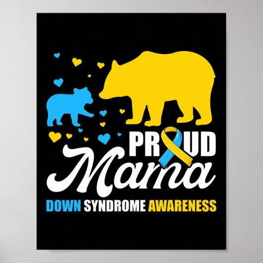 Proud Bear Mama Down Syndrome Awareness Poster (Vorne)