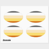 Proud Bear Ovaler Aufkleber (Blatt)