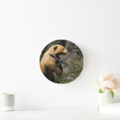 Proud Bear Runde Wanduhr (Zuhause)