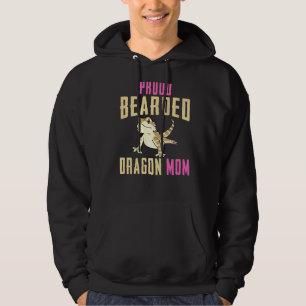 Proud Bearded Dragon Mama Reptile Lizard Gecko Wom Hoodie